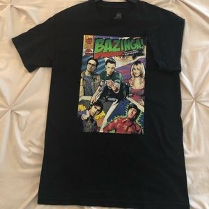 Big Bang Theory Black Graphic Tee / Bazinga